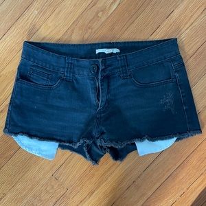 Black Jean Shorts
